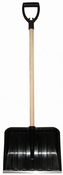 Лопата для прибирання снігу Snow pusher з дерев'яним держаком 41х121 см синя 48571