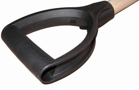 Лопата для прибирання снігу Snow pusher з дерев'яним держаком 41х121 см синя 48571