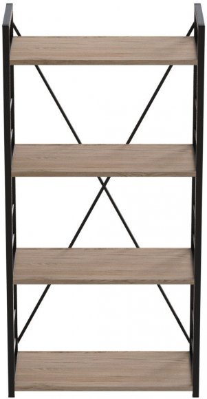 Етажерка 4/60 Ferrum-decor Серії Конект 120x60x28 чорний ДСП Дуб Сан-Марино 16мм (FRD-104237)