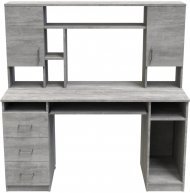 Стіл комп'ютерний Анжело Ferrum-decor 1400x1422x600 ДСП Бетон 16 мм (FRD-104709)