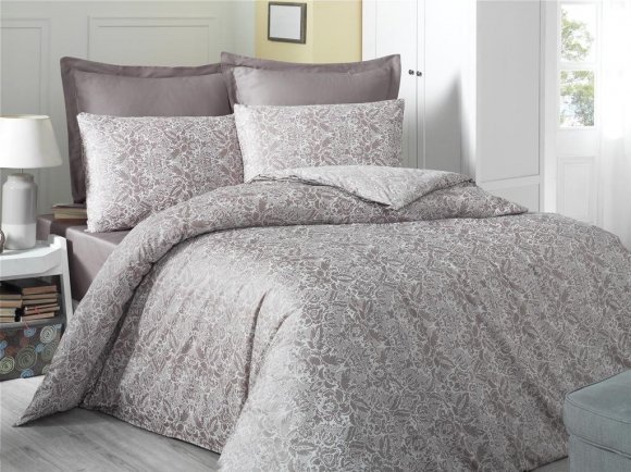 Постільний комплект 200х220 см Sateen Cappucino