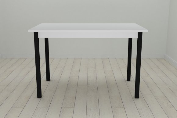 Стіл кухонний Ferrum-decor Маріо 75x120x60 Чорний ДСП Біле 16мм (FRD-106194)