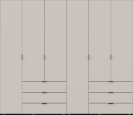 Комплект шаф для одягу Doros Гелар (2 шт.) 232,4х49,5х203,4 см Кашемір (DRS-011241)