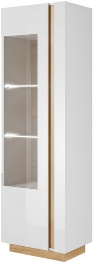 Вітрина висока Perfect Home Арко / Arco 1-дверна 1D1W/60 Білий глянець/дуб грандсон (PFH-091029) Вітрина висока Perfect Home Арко / Arco 1-дверна 1D1W/60 Білий глянець/дуб грандсон (PFH-091029)