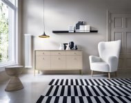 Комод Perfect Home Моно / Mono 3-дверний з 3 шухлядами і золотими ніжками MKSZ154 Беж пісочний (PFH-091207) Комод Perfect Home Моно / Mono 3-дверний з 3 шухлядами і золотими ніжками MKSZ154 Беж пісочний (PFH-091207)