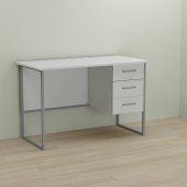 Письмовий стіл Ferrum-decor Гаррі 75x120x60 сірий ДСП Біле 16мм (FRD-101451)