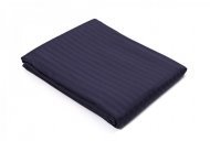 Простирадло Готель сатин страйп 1х1 темно-синій Туреччина 180х200х25 на гумці svt-2000022251174