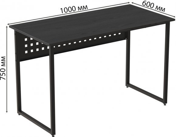 Комп'ютерний стіл Ferrum-decor Майк 75x100x60 чорний ДСП Сосна Кембра 32мм (FRD-103856)