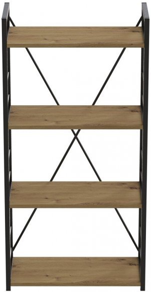 Етажерка 4/60 Ferrum-decor Серії Конект 120x60x28 чорний ДСП Дуб Артизан 16мм (FRD-104238)