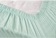 Простирадло Готель сатин страйп 1х1 ментоловий 160х200х25 на гумці svt-2000022278935