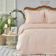 Покривало з наволочками Liya pudra пудровий 250х240 см євро svt-2000022286015