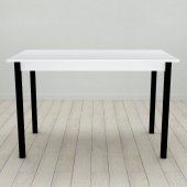 Стіл кухонний Ferrum-decor Маріо 75x120x70 Чорний ДСП Біле 16мм (FRD-106195)