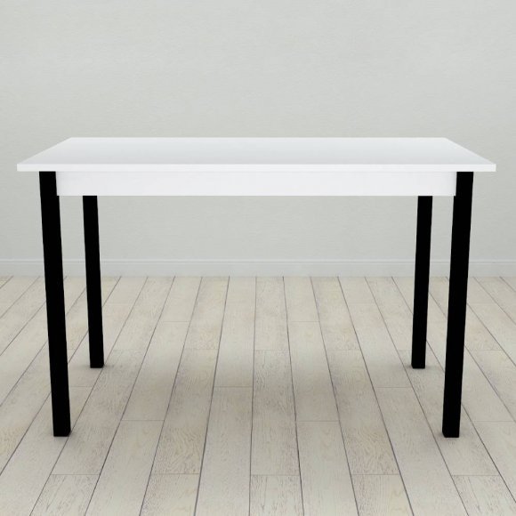 Стіл кухонний Ferrum-decor Маріо 75x120x70 Чорний ДСП Біле 16мм (FRD-106195) Стіл кухонний Ferrum-decor Маріо 75x120x70 Чорний ДСП Біле 16мм (FRD-106195)