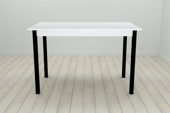 Стіл кухонний Ferrum-decor Маріо 75x120x70 Чорний ДСП Біле 16мм (FRD-106195) Стіл кухонний Ferrum-decor Маріо 75x120x70 Чорний ДСП Біле 16мм (FRD-106195)