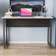 Стіл письмовий Майк Ferrum-decor 75x120x70 Чорний метал ДСП Бетон 16 мм (FRD-106531)