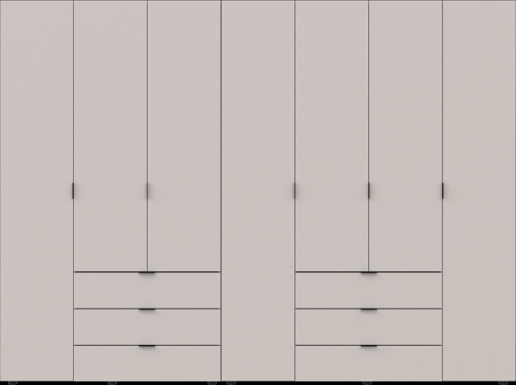 Комплект шаф для одягу Doros Гелар (2 шт.) 271,2х49,5х203,4 см Кашемір (DRS-011242)