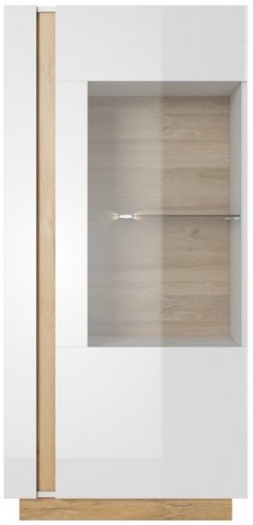 Вітрина низька Perfect Home Арко / Arco 1-дверна 1D1W/72 Білий глянець/дуб грандсон (PFH-091030) Вітрина низька Perfect Home Арко / Arco 1-дверна 1D1W/72 Білий глянець/дуб грандсон (PFH-091030)