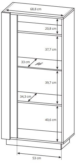Вітрина низька Perfect Home Арко / Arco 1-дверна 1D1W/72 Білий глянець/дуб грандсон (PFH-091030) Вітрина низька Perfect Home Арко / Arco 1-дверна 1D1W/72 Білий глянець/дуб грандсон (PFH-091030)
