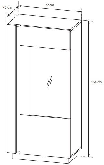 Вітрина низька Perfect Home Арко / Arco 1-дверна 1D1W/72 Білий глянець/дуб грандсон (PFH-091030) Вітрина низька Perfect Home Арко / Arco 1-дверна 1D1W/72 Білий глянець/дуб грандсон (PFH-091030)