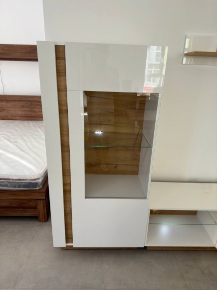 Вітрина низька Perfect Home Арко / Arco 1-дверна 1D1W/72 Білий глянець/дуб грандсон (PFH-091030) Вітрина низька Perfect Home Арко / Arco 1-дверна 1D1W/72 Білий глянець/дуб грандсон (PFH-091030)