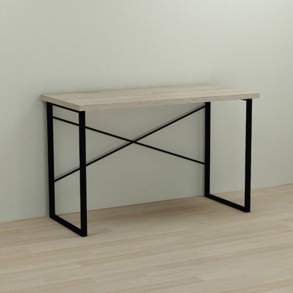 Письмовий стіл Ferrum-decor Дейв 76x100x60 чорний ДСП Дуб Сонома 32мм (FRD-101970)