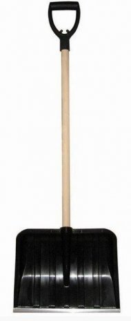 Лопата для прибирання снігу Snow pusher з дерев'яним держаком 50х141 см чорна 48573 Лопата для прибирання снігу Snow pusher з дерев'яним держаком 50х141 см чорна 48573