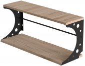 Настінна полиця Ferrum-decor Букін 330x600x240 метал Чорний ДСП Дуб Сан-Марино 16 мм (FRD-102864)