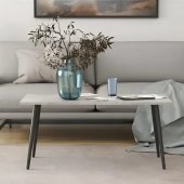 Стіл журнальний Монтана Ferrum-decor 45x100x50 Чорний метал ДСП Бетон 16 мм (FRD-106711)