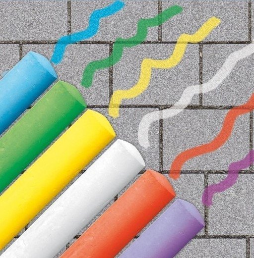 Набір крейд для асфальту Весела палітра (6 Квітів)