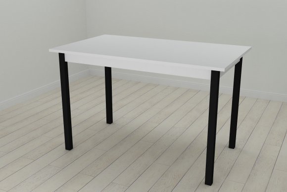 Стіл кухонний Ferrum-decor Маріо 75x120x80 Чорний ДСП Біле 16мм (FRD-106196)