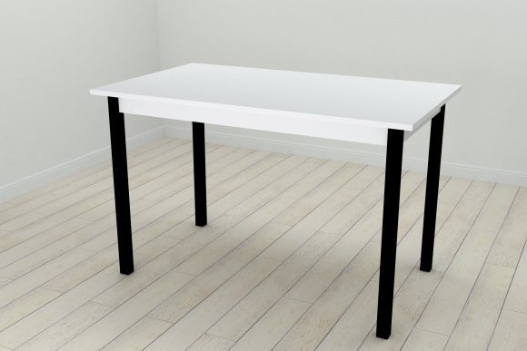 Стіл кухонний Ferrum-decor Маріо 75x120x80 Чорний ДСП Біле 16мм (FRD-106196)
