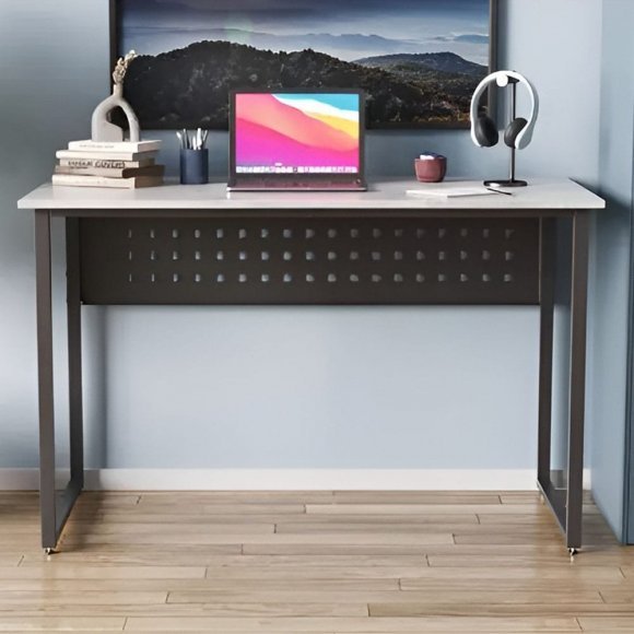 Стіл письмовий Майк Ferrum-decor 75x140x60 Чорний метал ДСП Бетон 32 мм (FRD-106522) Стіл письмовий Майк Ferrum-decor 75x140x60 Чорний метал ДСП Бетон 32 мм (FRD-106522)