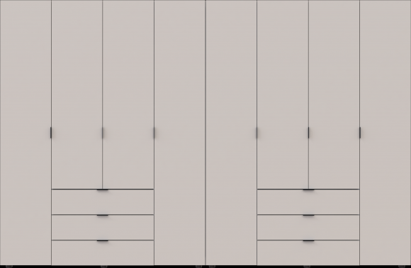 Комплект шаф для одягу Doros Гелар (2 шт.) 310х49,5х203,4 см Кашемір (DRS-011243)
