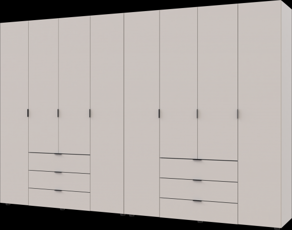 Комплект шаф для одягу Doros Гелар (2 шт.) 310х49,5х203,4 см Кашемір (DRS-011243)