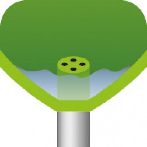 Кашпо для квітів SkyPot пластик 16 на ніжці зелений 56025 Кашпо для квітів SkyPot пластик 16 на ніжці зелений 56025