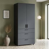Шафа для одягу Doros Торн Антрацит 2 ДСП/3Ш (полиці) 90х51.6х200 (DRS-012072) Шафа для одягу Doros Торн Антрацит 2 ДСП/3Ш (полиці) 90х51.6х200 (DRS-012072)