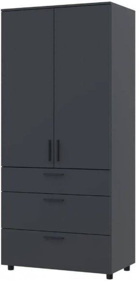 Шафа для одягу Doros Торн Антрацит 2 ДСП/3Ш (полиці) 90х51.6х200 (DRS-012072) Шафа для одягу Doros Торн Антрацит 2 ДСП/3Ш (полиці) 90х51.6х200 (DRS-012072)