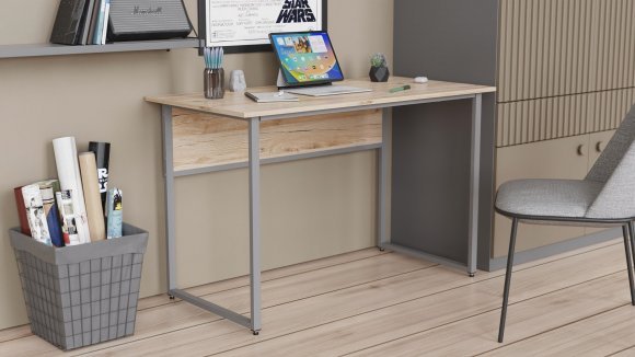 Комп'ютерний стіл Ferrum-decor Коді 75x140x70 сірий ДСП Дуб Сан-Марино 16мм (FRD-101704)