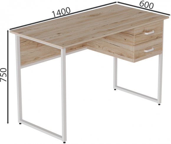 Комп'ютерний стіл Ferrum-decor Дакота 75x140x60 білий ДСП Дуб Сан-Марино 16мм (FRD-102101) Комп'ютерний стіл Ferrum-decor Дакота 75x140x60 білий ДСП Дуб Сан-Марино 16мм (FRD-102101)