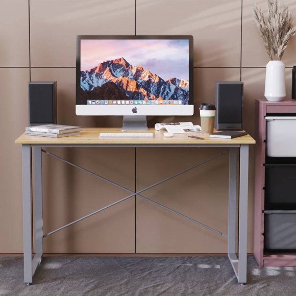 Комп'ютерний стіл Ferrum-decor Дейв 75x120x60 сірий ДСП Дуб Сан-Марино 32мм (FRD-102376)