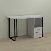 Письмовий стіл Ferrum-decor Отто 76x140x70 чорний ДСП Біле 32мм (FRD-103606)