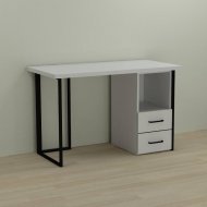 Письмовий стіл Ferrum-decor Отто 76x140x70 чорний ДСП Біле 32мм (FRD-103606)
