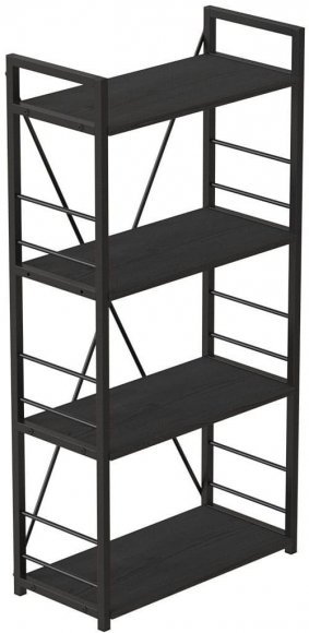 Етажерка 4/60 Ferrum-decor Серії Конект 120x60x28 чорний ДСП Сосна Кембра 16мм (FRD-104241)