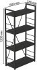 Етажерка 4/60 Ferrum-decor Серії Конект 120x60x28 чорний ДСП Сосна Кембра 16мм (FRD-104241)