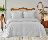 Покривало з наволочками Liya gri сірий 250х240 см євро svt-2000022286039