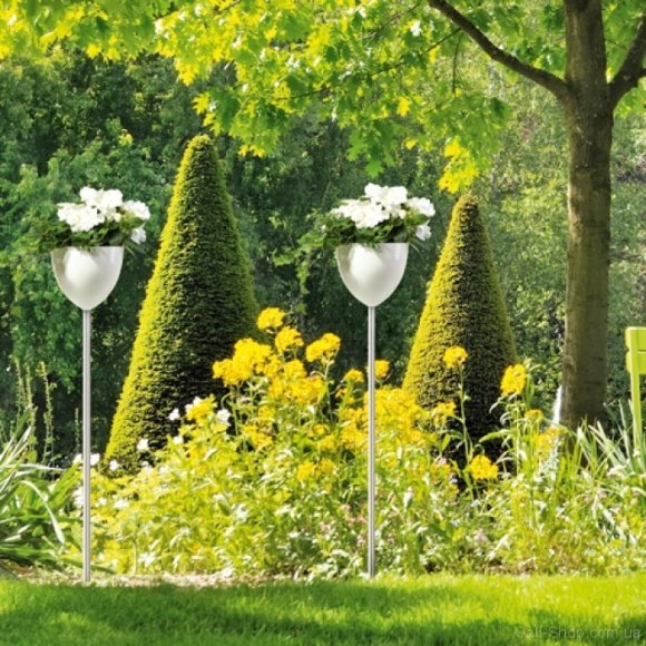 Кашпо для квітів SkyPot пластик 16 на ніжці сірий 56027 Кашпо для квітів SkyPot пластик 16 на ніжці сірий 56027