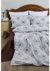 Постільна білизна Premium Anna бежевий сімейна 145х210 см