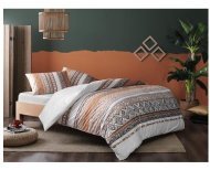 Постільна білизна ранфорс Daria tabacco v01 табак євро 200х220 см