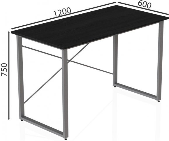 Комп'ютерний стіл Ferrum-decor Дейв 75x120x60 сірий ДСП Сосна Кембра 32мм (FRD-102377)