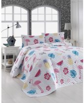 Покривало стьобане з наволочками Kokteyl beyaz білий 200х220 см svt-2000022240574